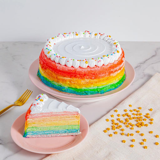 Rainbow Crepe Cake (Slice) - YippiiGift