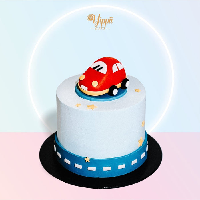 Roadway Car Cake 4 Inch (Fondant) - YippiiGift