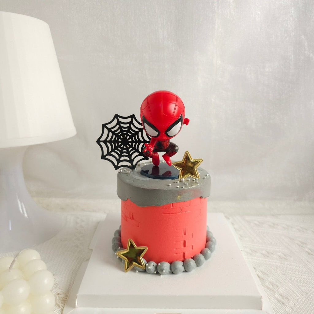 Spiderman Cake D4" H3.5" (with Toy) - YippiiGift