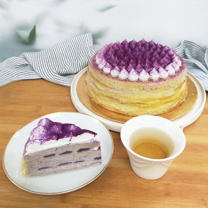 Taiwanese JiuFen Purple Sweet Potato Mille Crepe Cake - YippiiGift