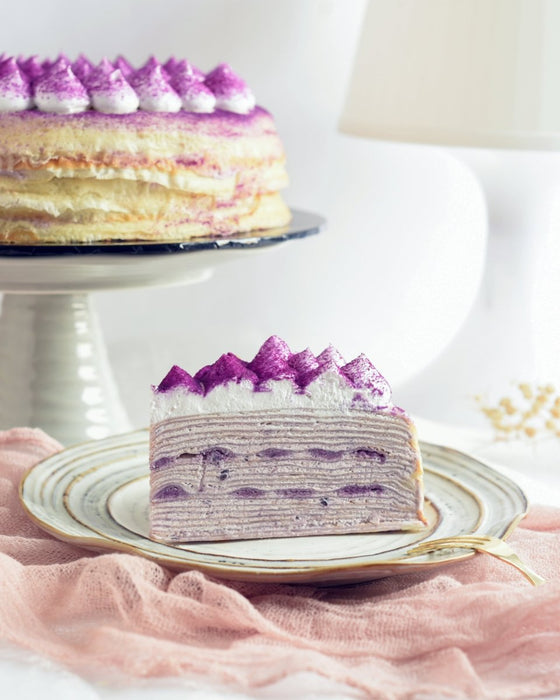 Taiwanese JiuFen Purple Sweet Potato Mille Crepe Cake - YippiiGift