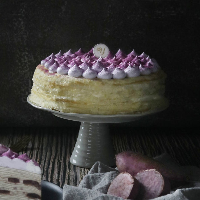 Taiwanese JiuFen Purple Sweet Potato Mille Crepe Cake - YippiiGift