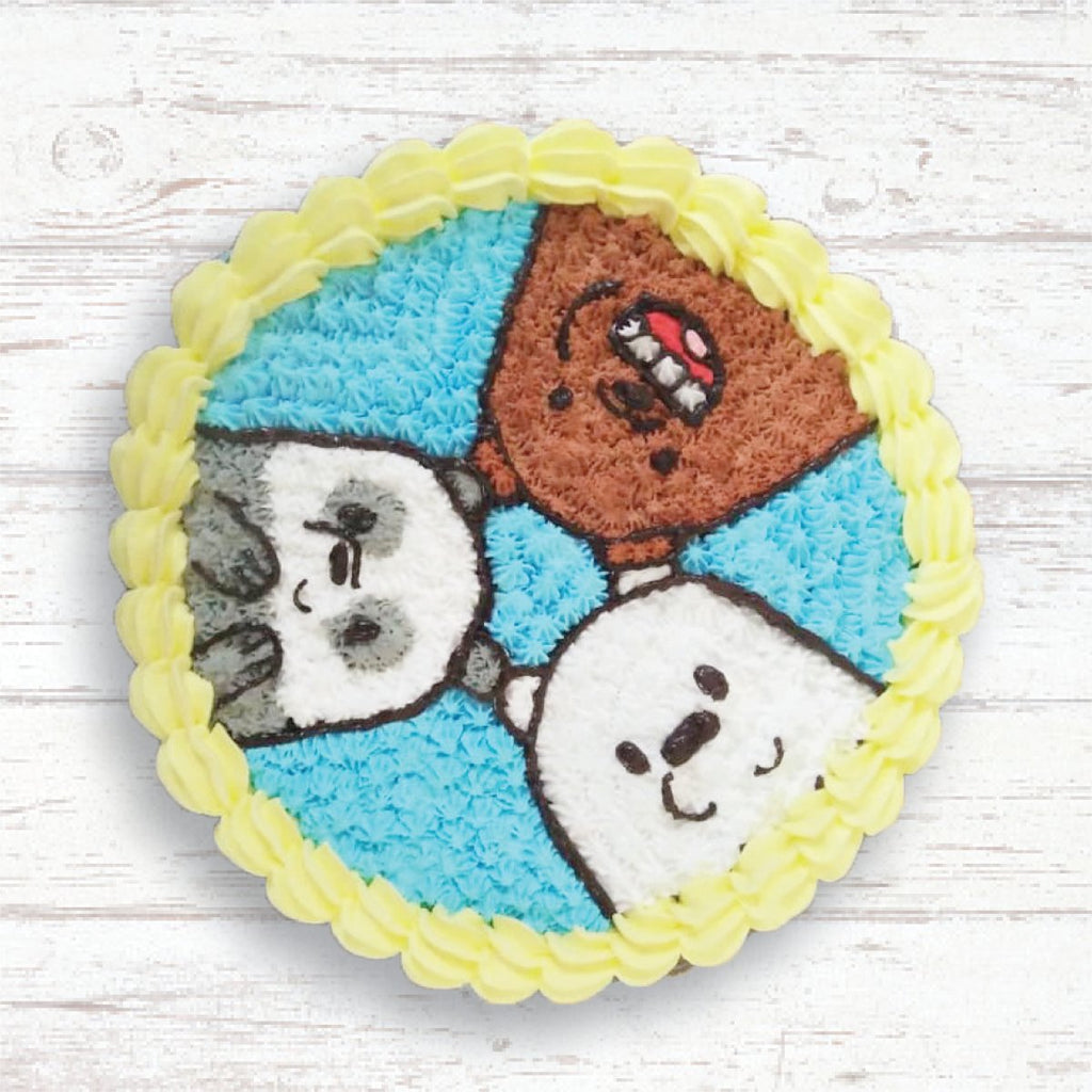 We Bare Bears Mille Crepe Cake - YippiiGift