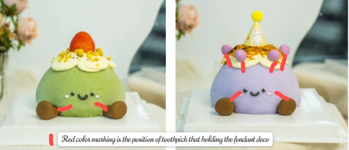 11.11 super sales - Mochi Jelly Cat Cake 4.5Inch + Tea Series Sponge 4Inch