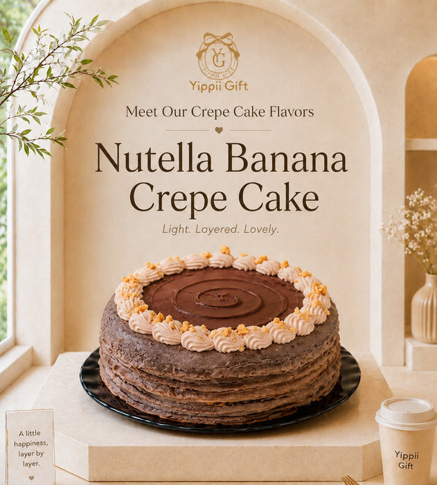 Nutella Banana Mille Crepe Cake