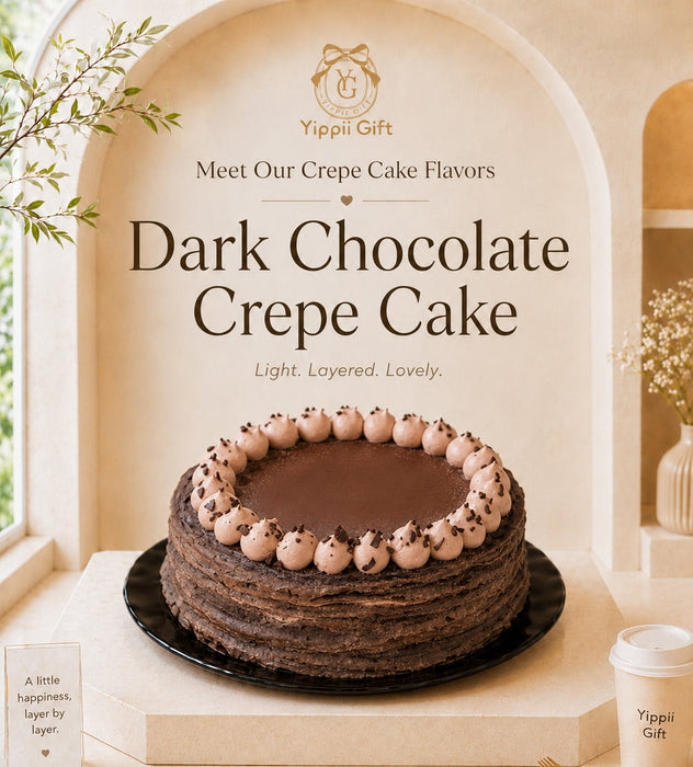 Divine Dark Chocolate Mille Crepe Cake