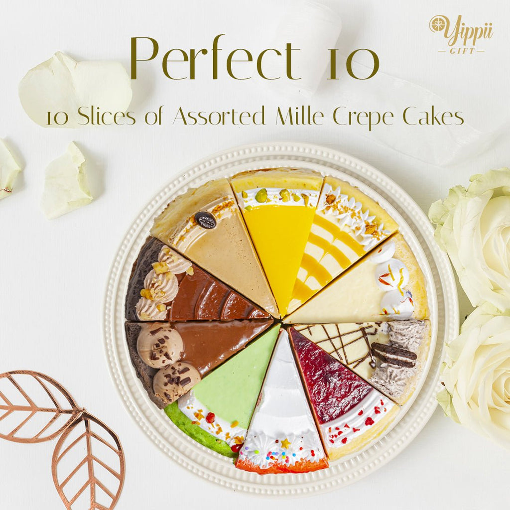 Assorted Mille Crepe Cakes (10 Slice) - YippiiGift
