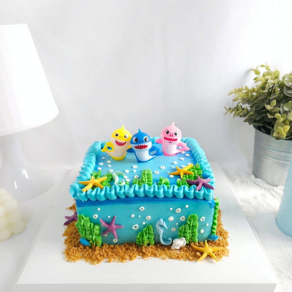 Baby Shark D6" H3.5" Square Cake (Toy) - YippiiGift