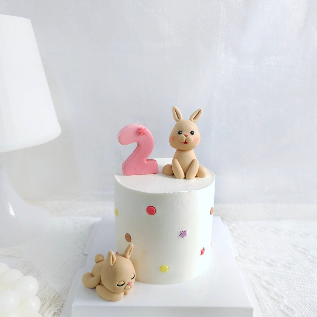 Bunny Dream Cake 4 Inch (Fondant) - YippiiGift