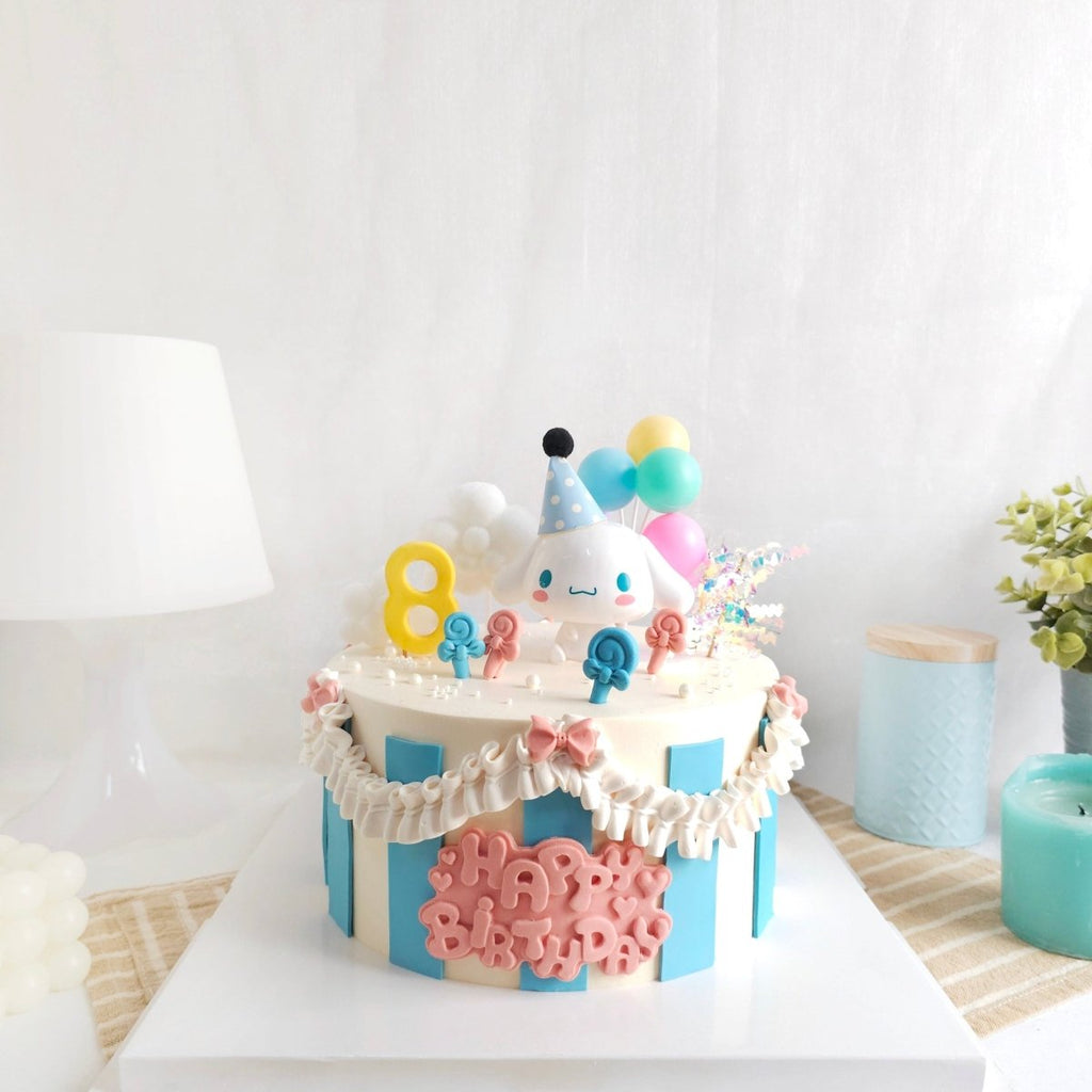 Cinnamoroll Party Cake 6 Inch (With Toy) - YippiiGift