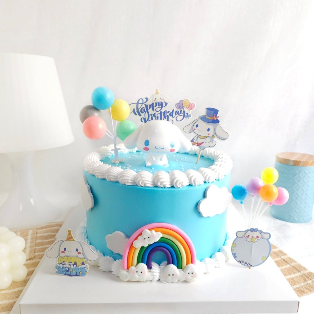 Cinnamoroll Party Cake 8 Inch (With Toy) - YippiiGift