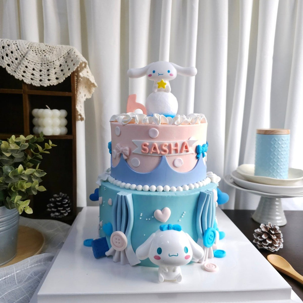 Cinnamoroll Two Tier Cake 6 Inch + 8 Inch (Buttercream) - YippiiGift