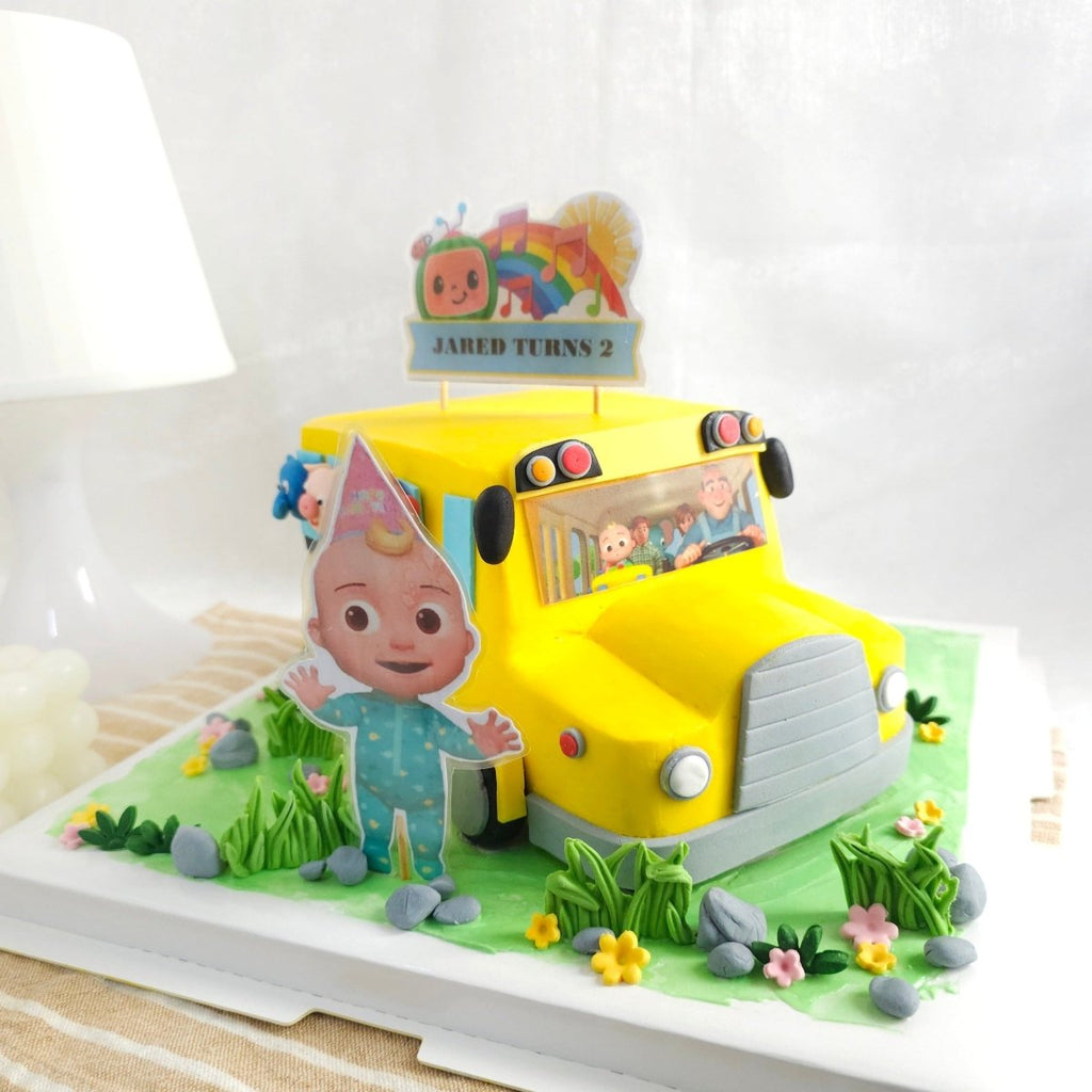 Cocomelon Bus Cake (Buttercream) 8 Inch x 4 Inch - YippiiGift
