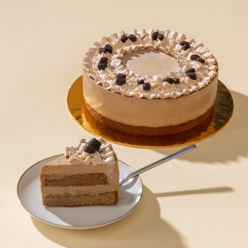 Coffee Almond Mousse Cake 8 Inch - YippiiGift