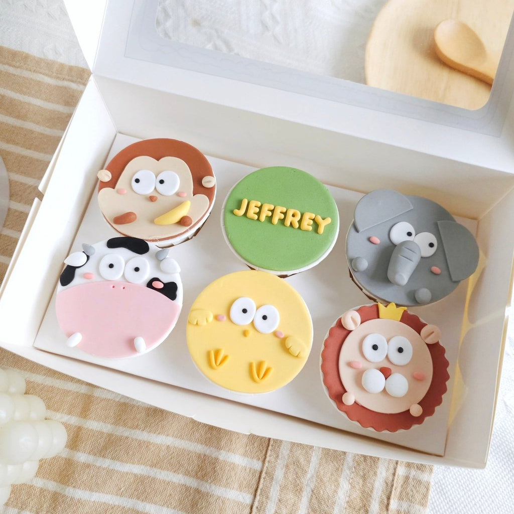 Cupcake - Animal 6pcs (Fondant) - YippiiGift