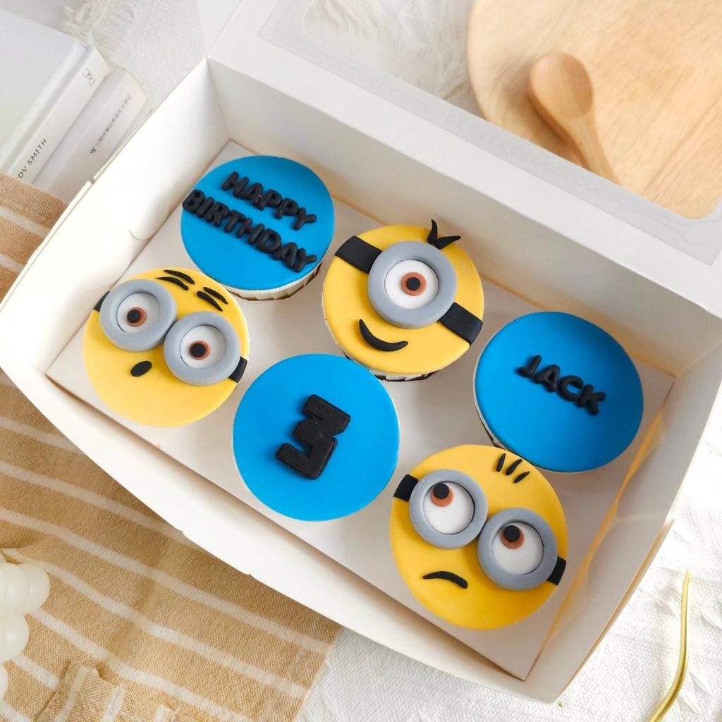 Cupcake - Minion 6pcs (Fondant) - YippiiGift