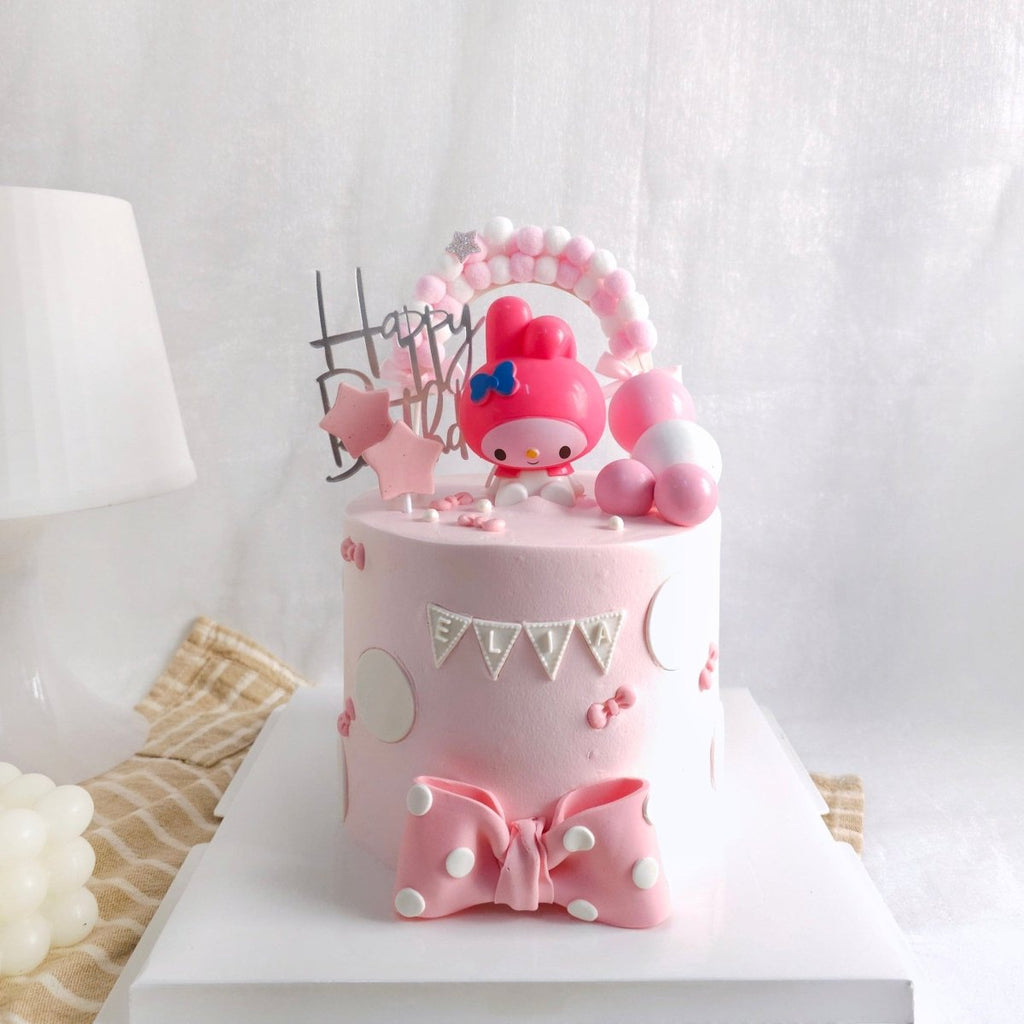 Melody Cake 6"D 5.5"H Baby Pink (With Toy) - YippiiGift