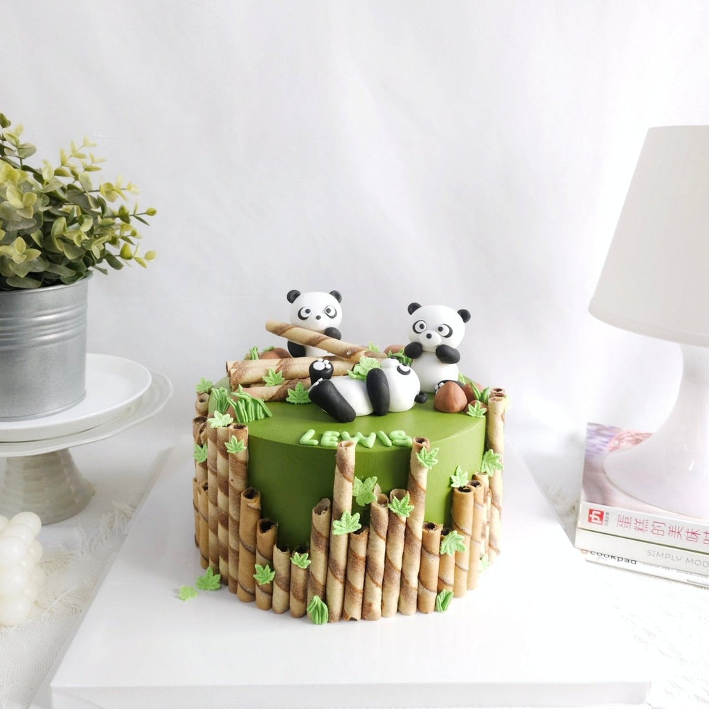 Panda Bamboo Cake 8 Inch (Fondant) - YippiiGift