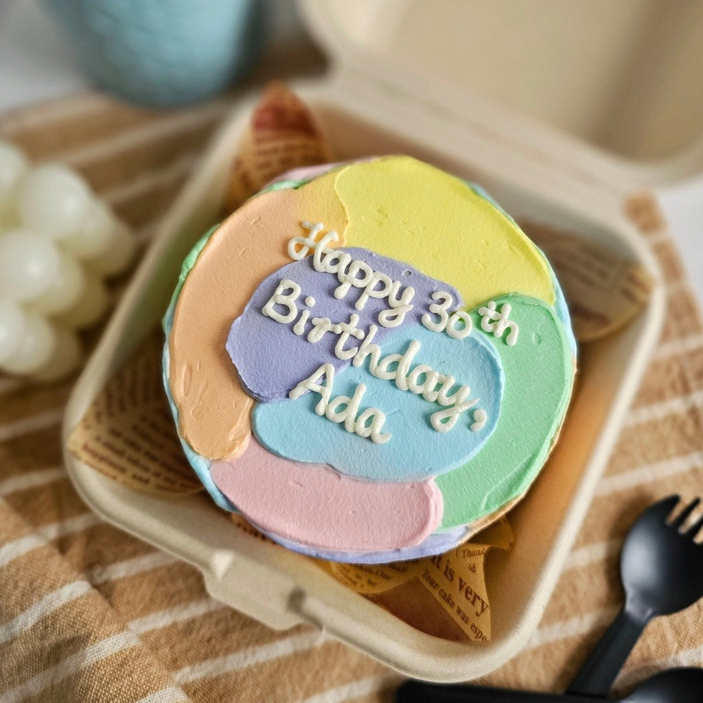 Pastel Color Bento Cake 4 Inch - YippiiGift