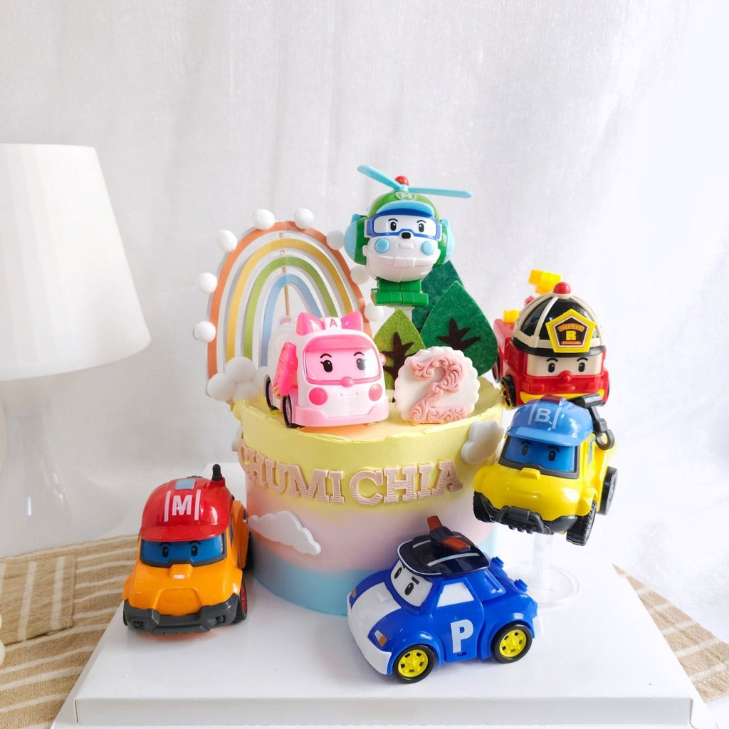 Robocar Poli Cake 6 Inch (Toy) - YippiiGift