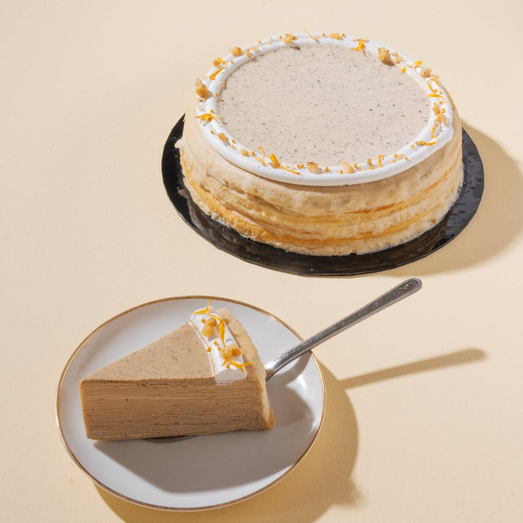 Royal Earl Grey Mille Crepe Cake - YippiiGift