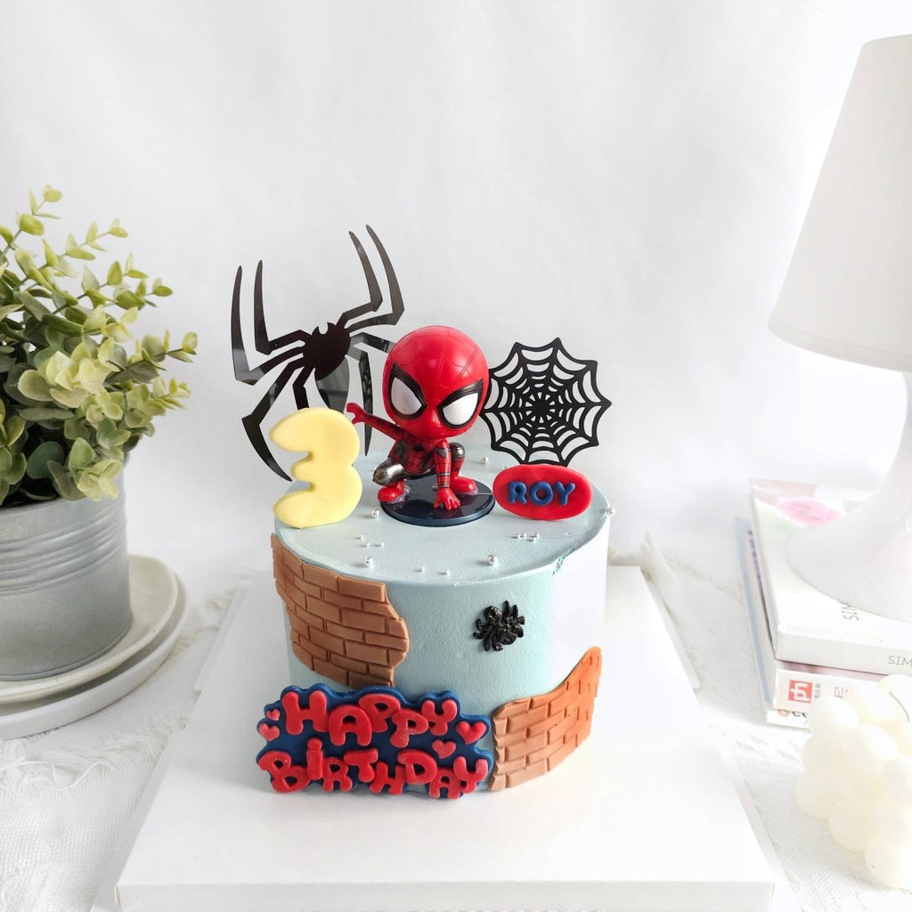 Spiderman Bday Cake 6 inch (Fondant) - YippiiGift