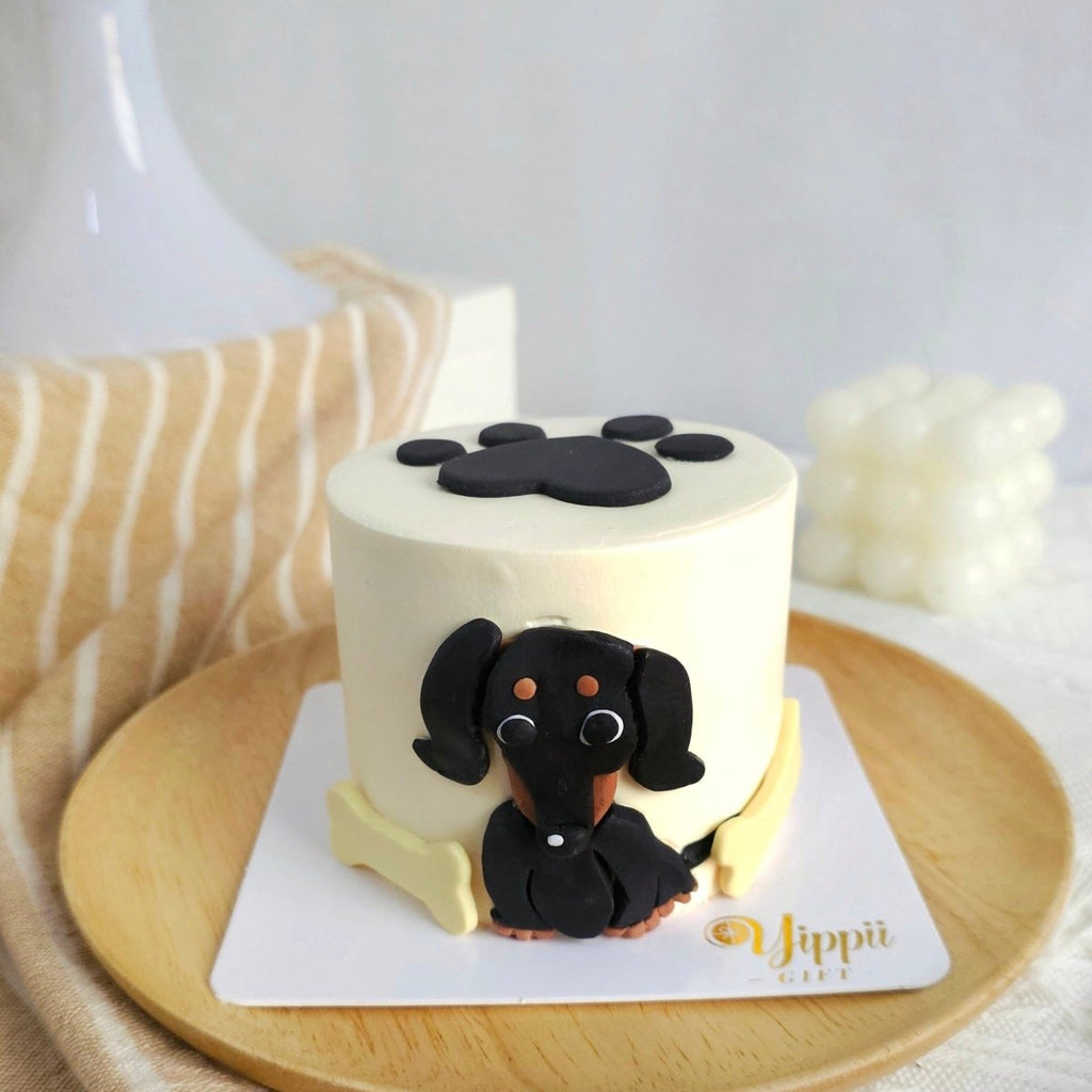 Dachshund Dog 2D Design Cake 3 Inch - YippiiGift