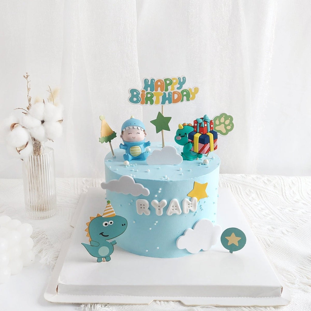 Dino Blue Cake 6 Inch (Toy) - YippiiGift