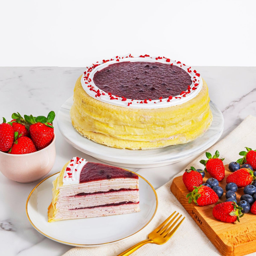 Double Mix Berries Mille Crepe Cake - YippiiGift