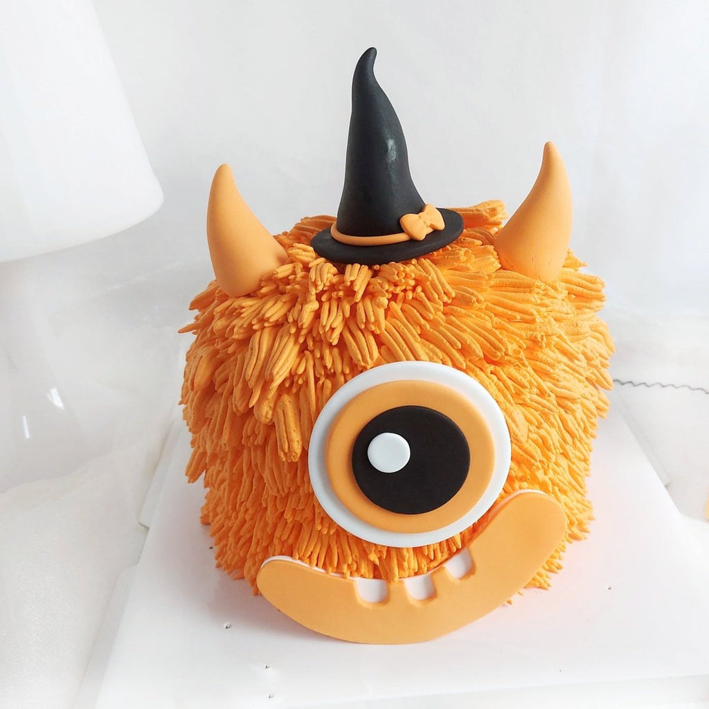Halloween Cake 6 Inch Orange Monster - YippiiGift