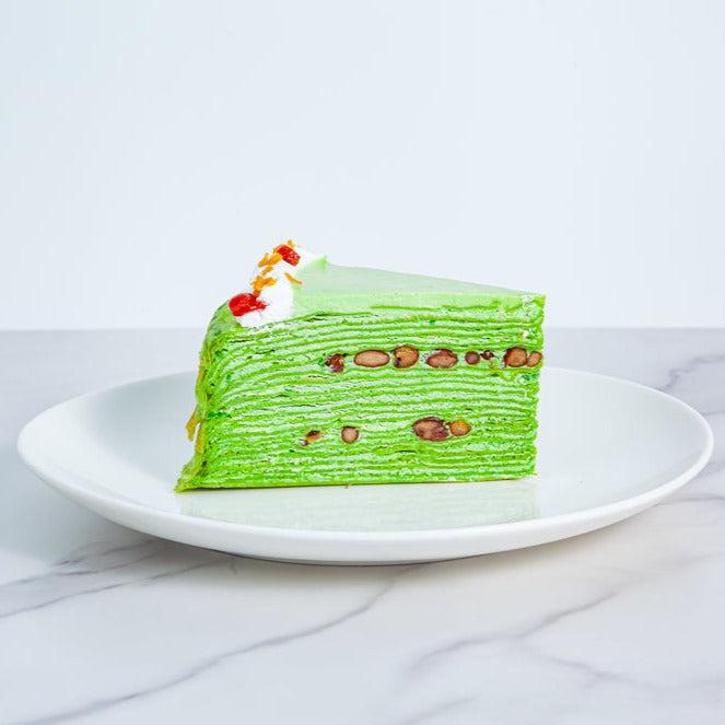 Japan Ī Kaori Matcha & Red Bean Crepe Cake ( Slice ) - YippiiGift