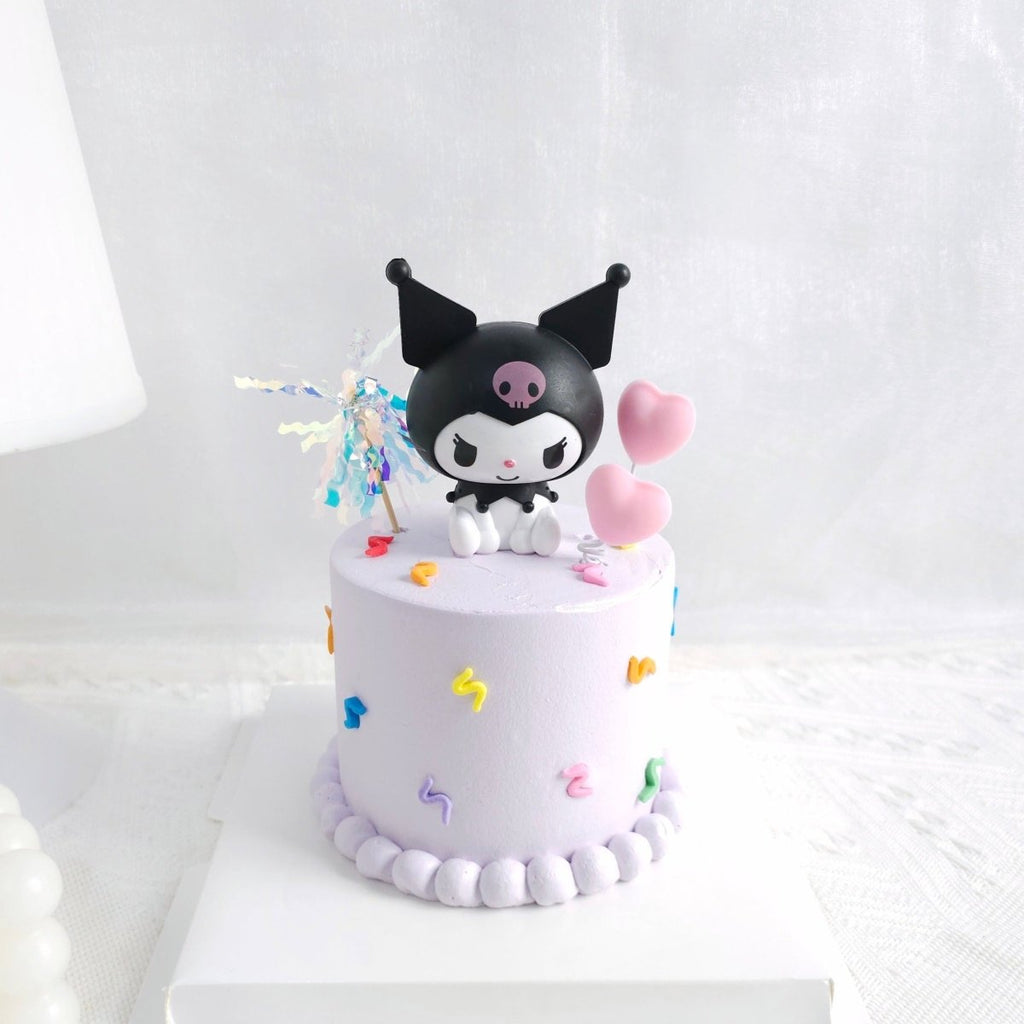 Kuromi Colorful Cake D4" H3.5" (with Toy) - YippiiGift