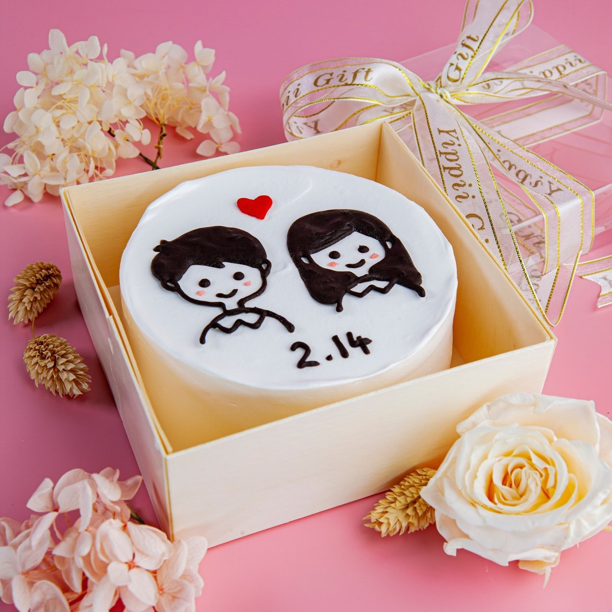 Buy/Send Love Couple Designer Cake- 1 Kg Online- FNP