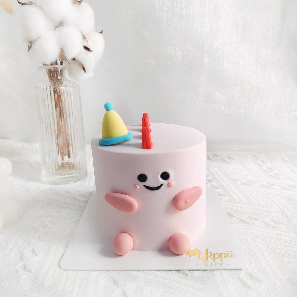 Mini Character Design Cake 3 Inch - Pink Dinosaur - YippiiGift
