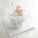 Minimalist White Pink Rose Ribbon Cake 6 Inch - YippiiGift