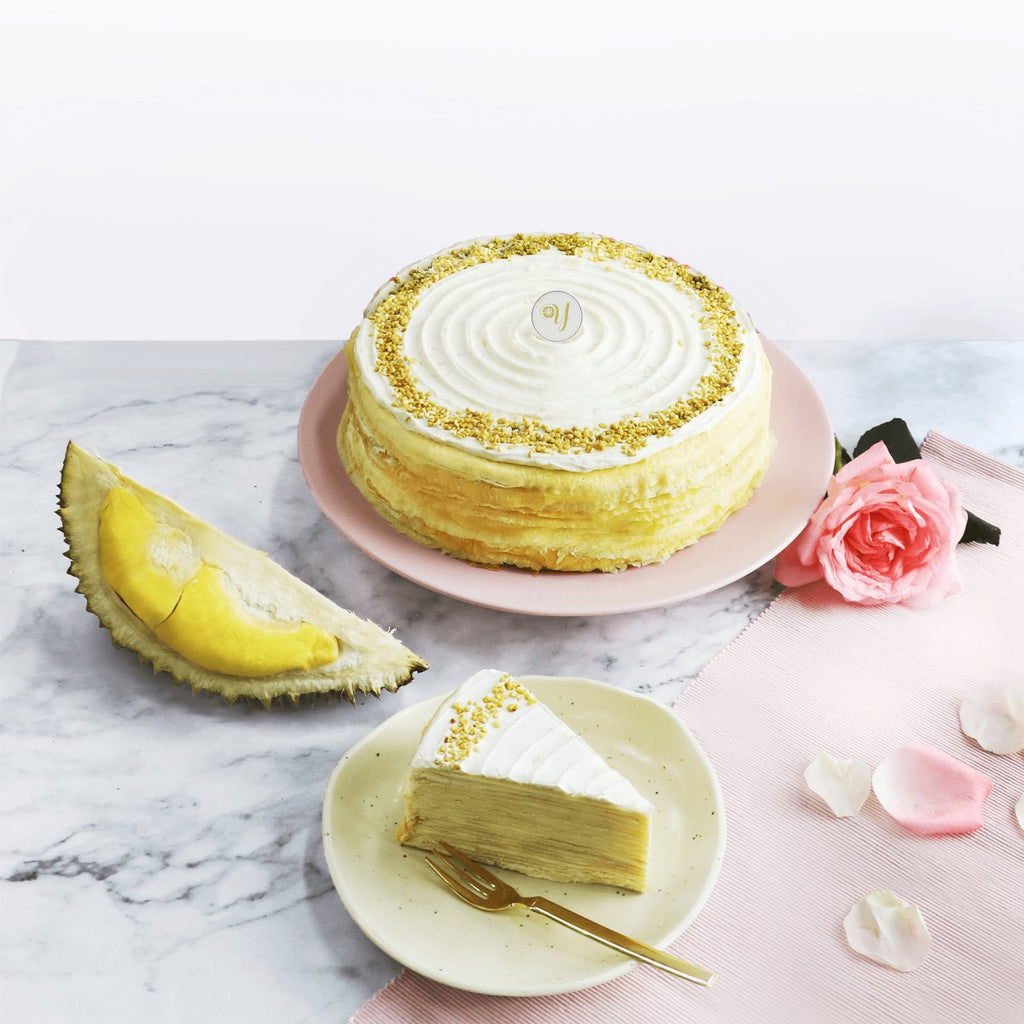 Musang King Durian Mille Crepe Cake (10 Inch) - YippiiGift