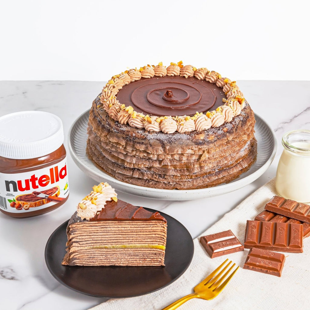 Nutella Banana Mille Crepe Cake - YippiiGift
