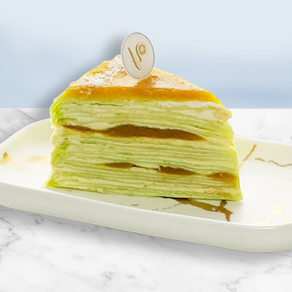 Pandan Kaya Mille Crepe Cake (Slice) - YippiiGift