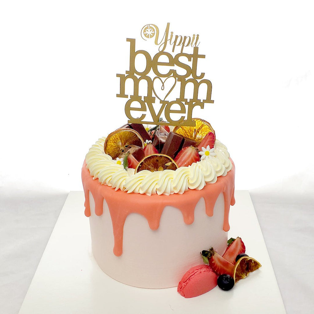 Peachy White Chocolate Cake / Mommy B-Day Cake - YippiiGift