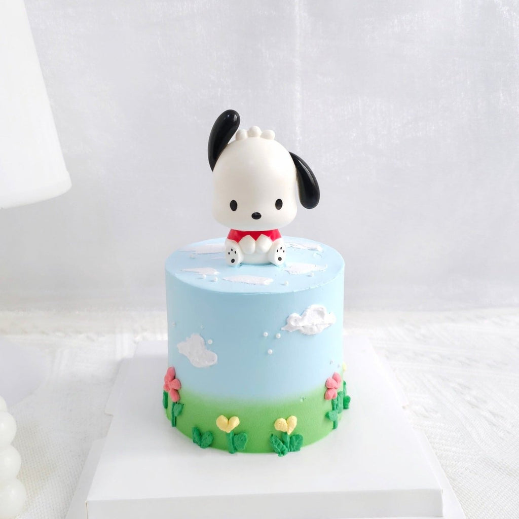 Pochacco Cake D4" H3.5" (with Toy) - YippiiGift