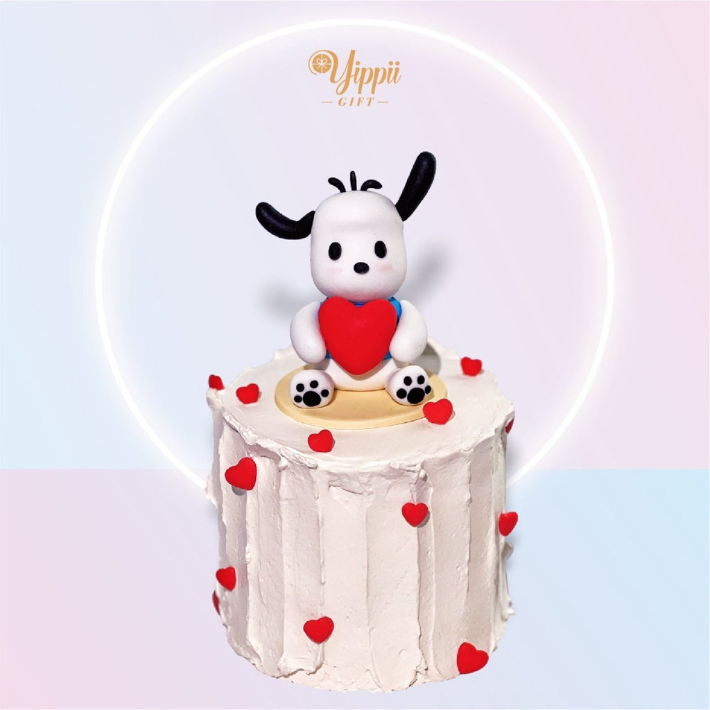 Pochacco Pup Cake 4 Inch (Fondant) - YippiiGift
