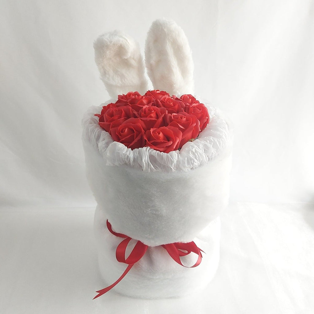 Rabbit Ears Fabric Soap Flower Gift Box - YippiiGift