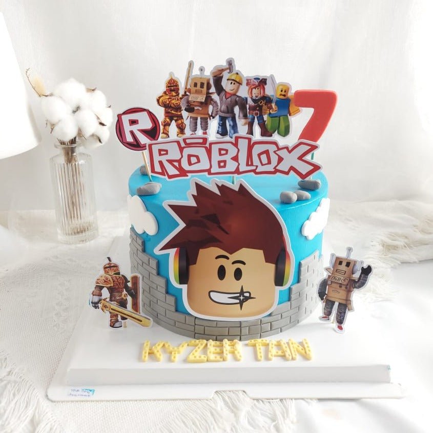 ROBLOX FACE CAKE - EDIBLE ICING SHEET BIRTHDAY PARTY ICING CAKE TOPPER |  eBay