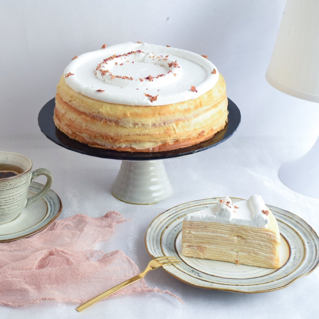 Rose Lychee Cake Mille Crepe - YippiiGift