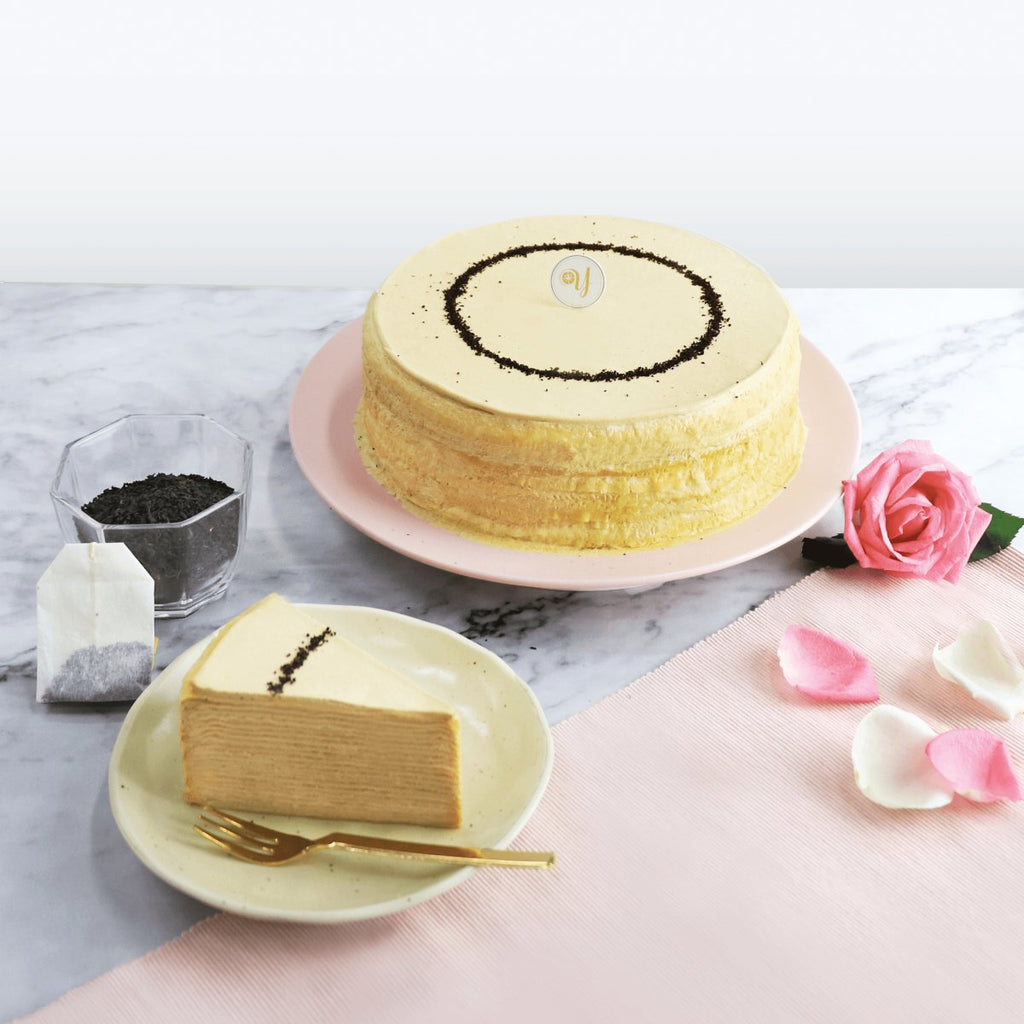 Royal Earl Grey Mille Crepe Cake - YippiiGift