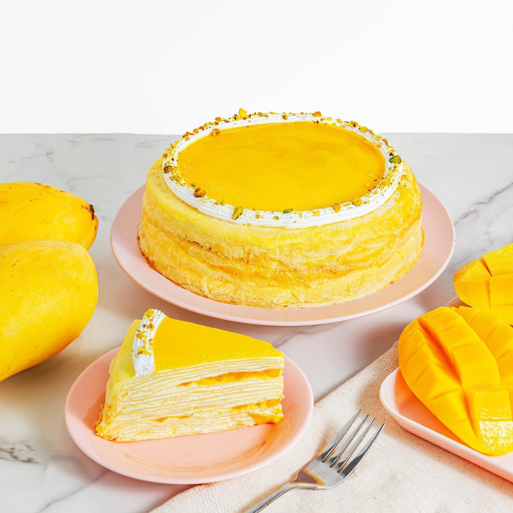 Summer Mango Mille Crepe Cake - YippiiGift