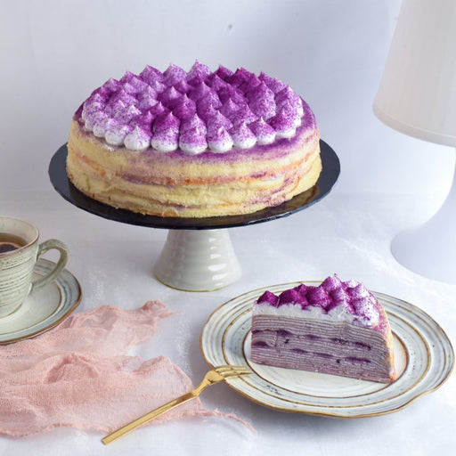 Taiwanese JiuFen Purple Sweet Potato Mille Crepe Cake - YippiiGift